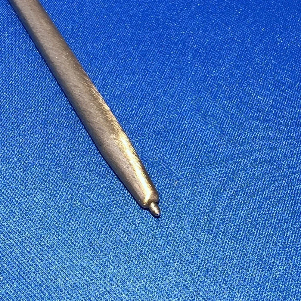 HEART-SHAPE INK PEN vtg writing instrument 1960s golden ballpoint Slim No Ink